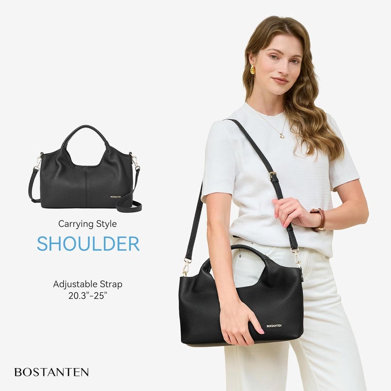 Bostanten Genuine Leather Purses for Women Designer Handbags Crossbody Shoulder Bags Top Handle Satchel with Adjustable Strap - Image 2